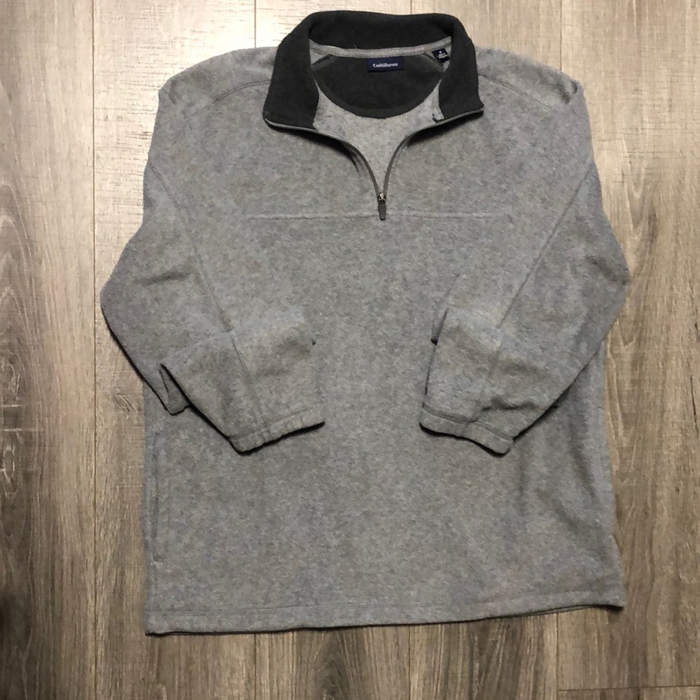 Men’s, medium, quarter zip fleece pull over with pockets